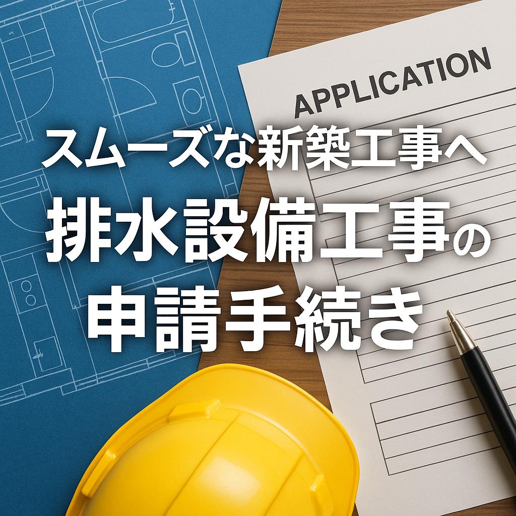 スムーズな新築工事へ！排水設備工事の申請手続き