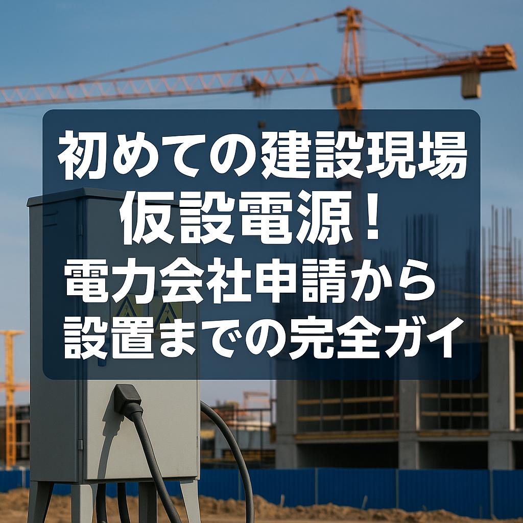 初めての建設現場仮設電源！電力会社申請から設置までの完全ガイド