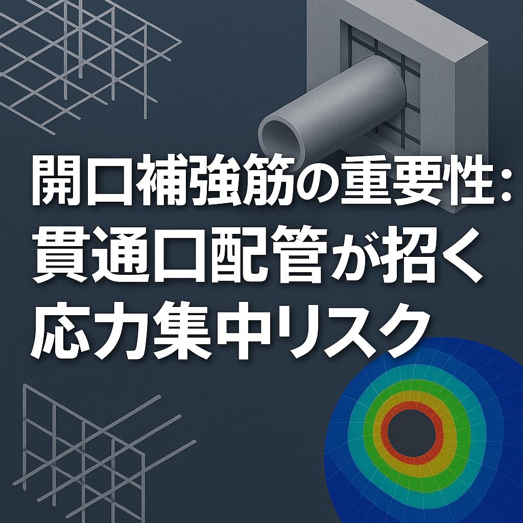 開口補強筋の重要性：貫通口配管が招く応力集中リスク
