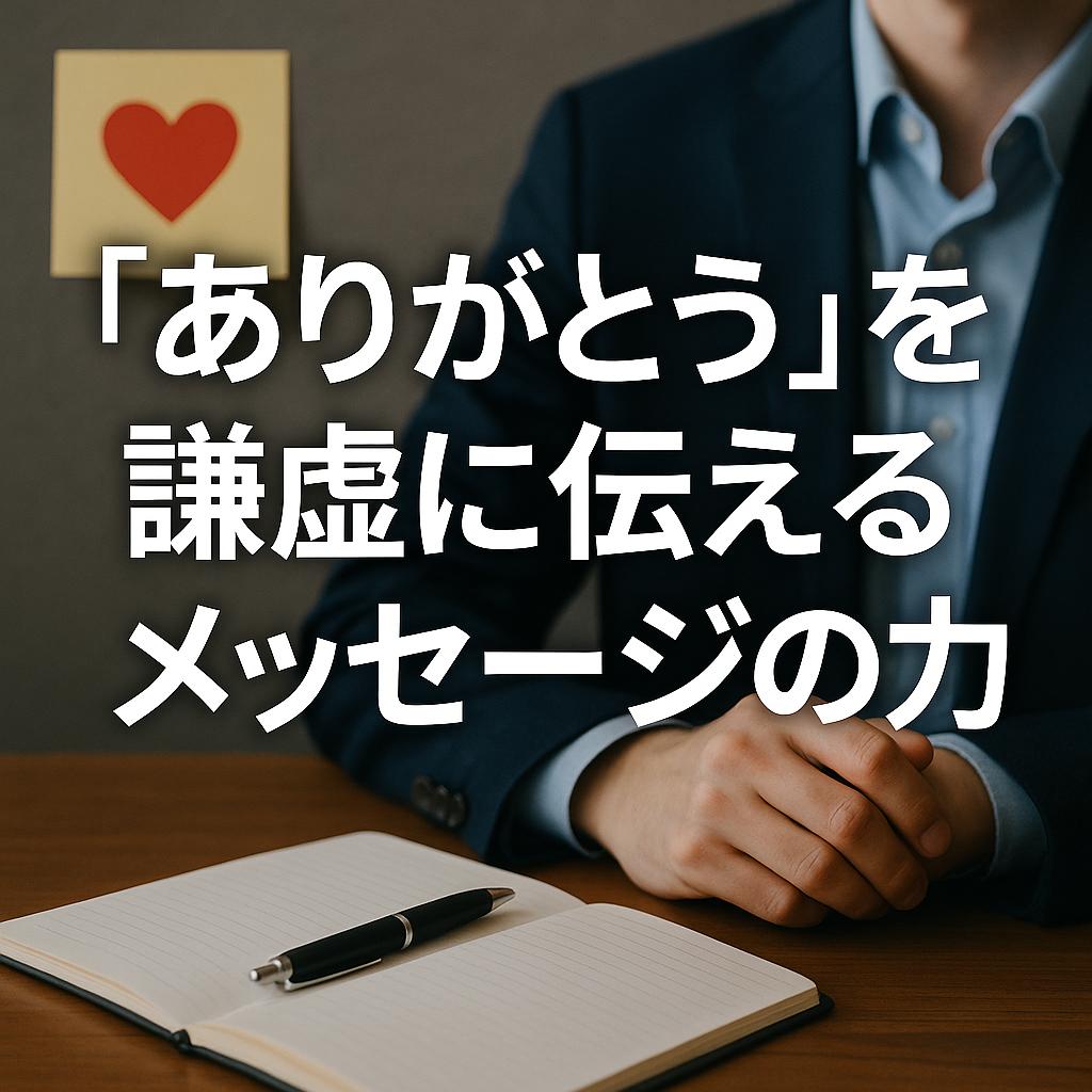 「ありがとう」を謙虚に伝えるメッセージの力