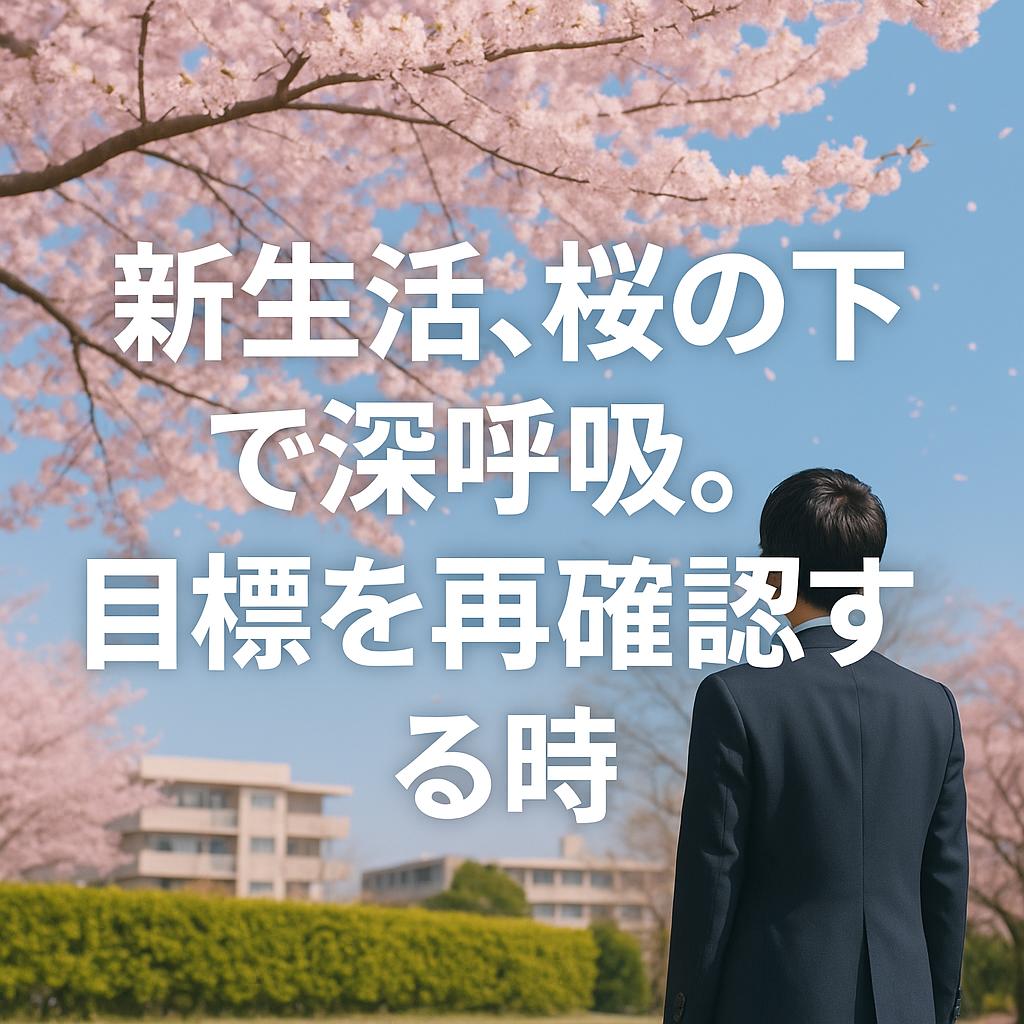 新生活、桜の下で深呼吸。目標を再確認する時