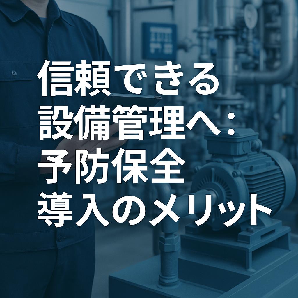 信頼できる設備管理へ：予防保全導入のメリット