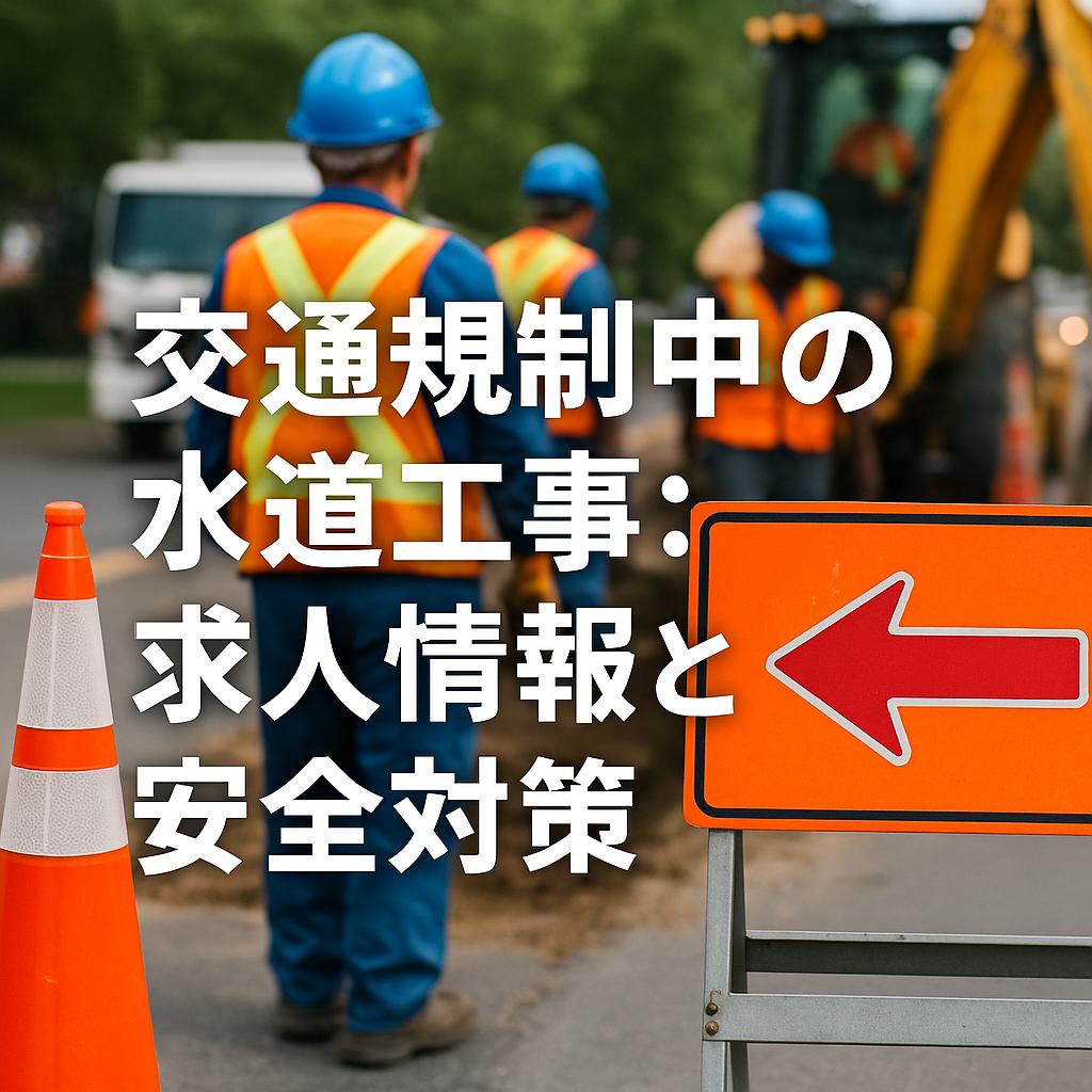 交通規制中の水道工事:求人情報と安全対策