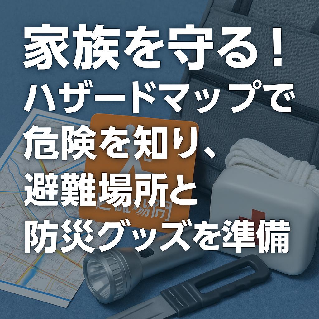 家族を守る!ハザードマップで危険を知り、避難場所と防災グッズを準備