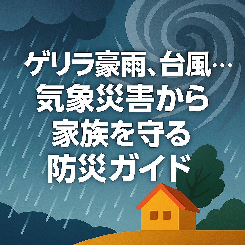 ゲリラ豪雨、台風…気象災害から家族を守る防災ガイド