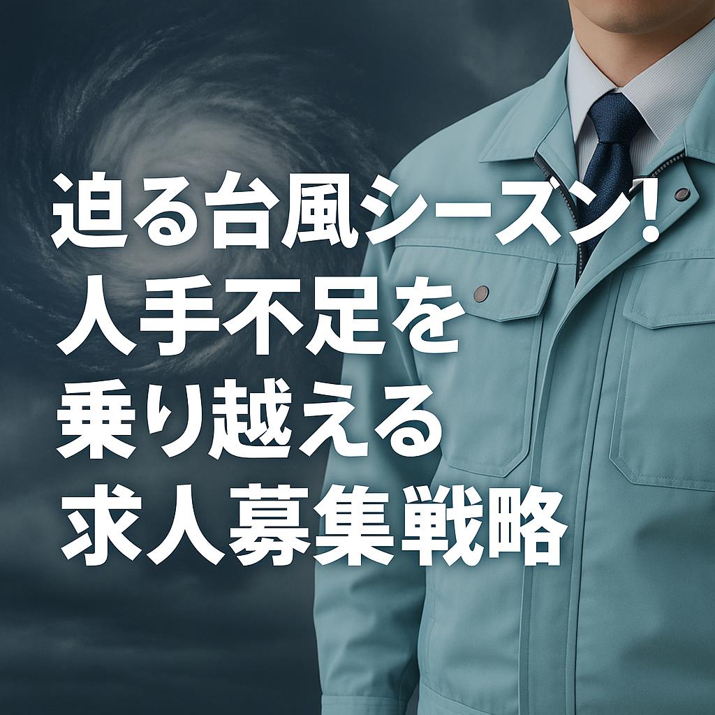 迫る台風シーズン!人手不足を乗り越える求人募集戦略