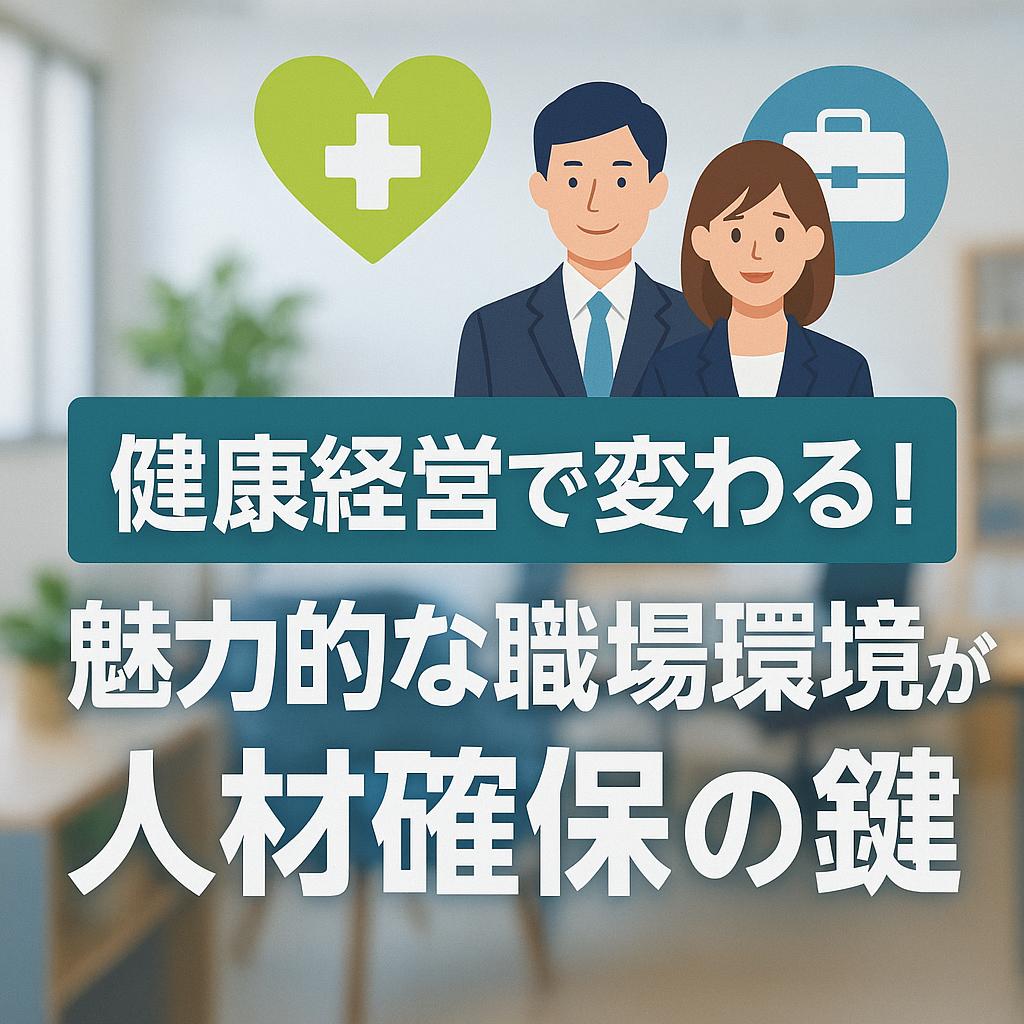 健康経営で変わる！魅力的な職場環境が人材確保の鍵