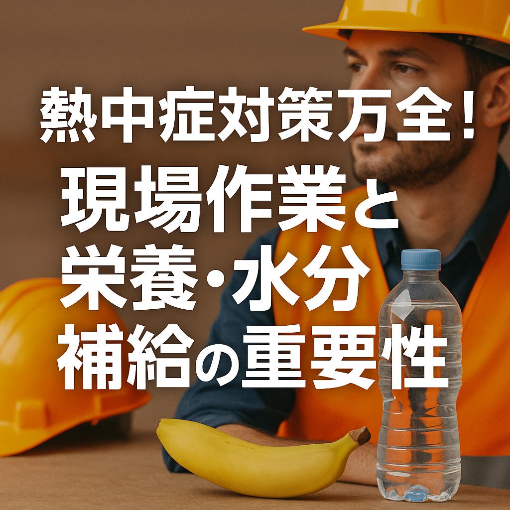 熱中症対策万全！現場作業と栄養・水分補給の重要性