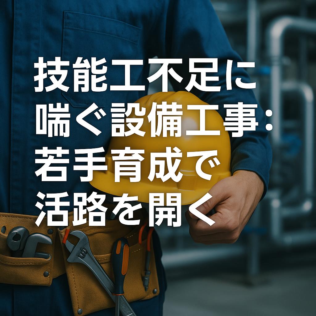 技能工不足に喘ぐ設備工事：若手育成で活路を開く