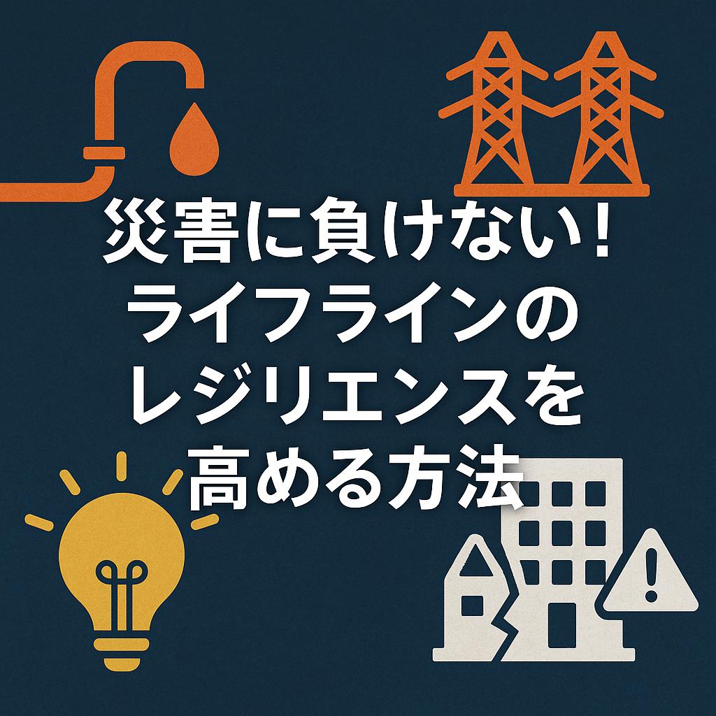 災害に負けない!ライフラインのレジリエンスを高める方法