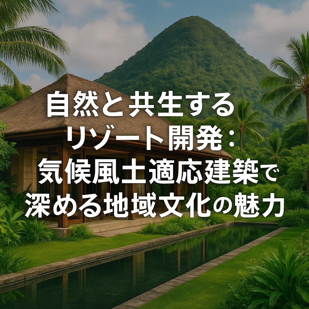 自然と共生するリゾート開発:気候風土適応建築で深める地域文化の魅力
