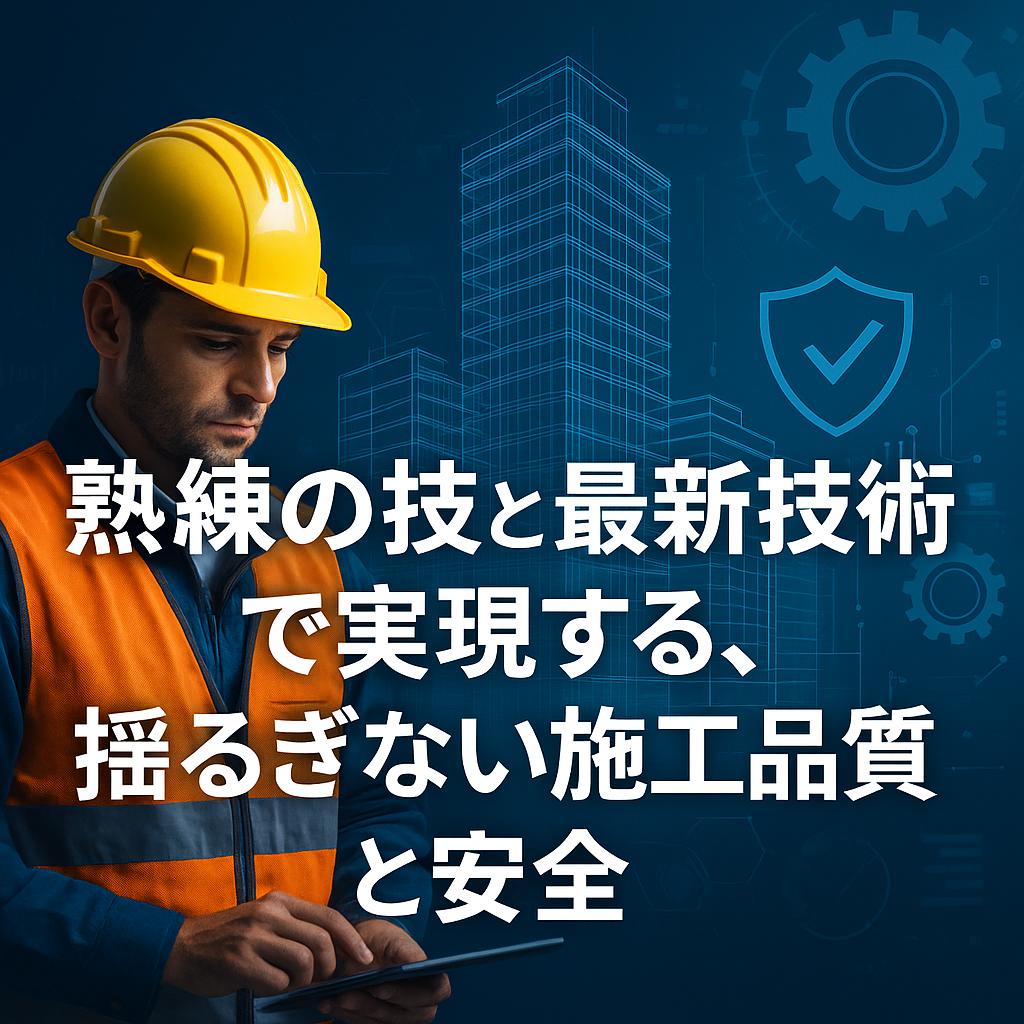 熟練の技と最新技術で実現する、揺るぎない施工品質と安全
