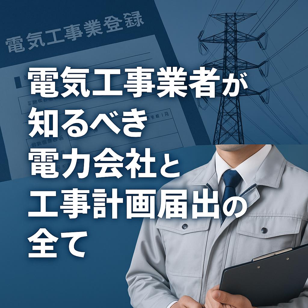 電気工事業者が知るべき電力会社と工事計画届出の全て