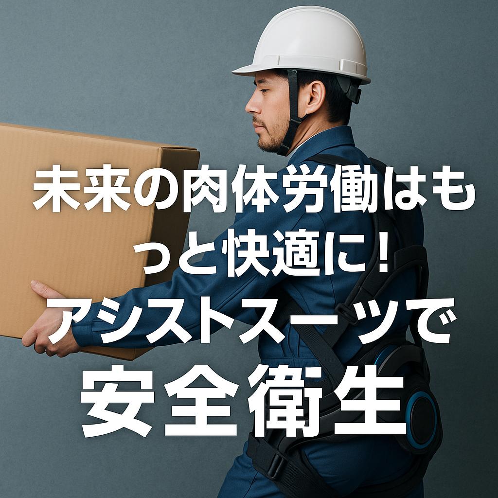 未来の肉体労働はもっと快適に！アシストスーツで安全衛生