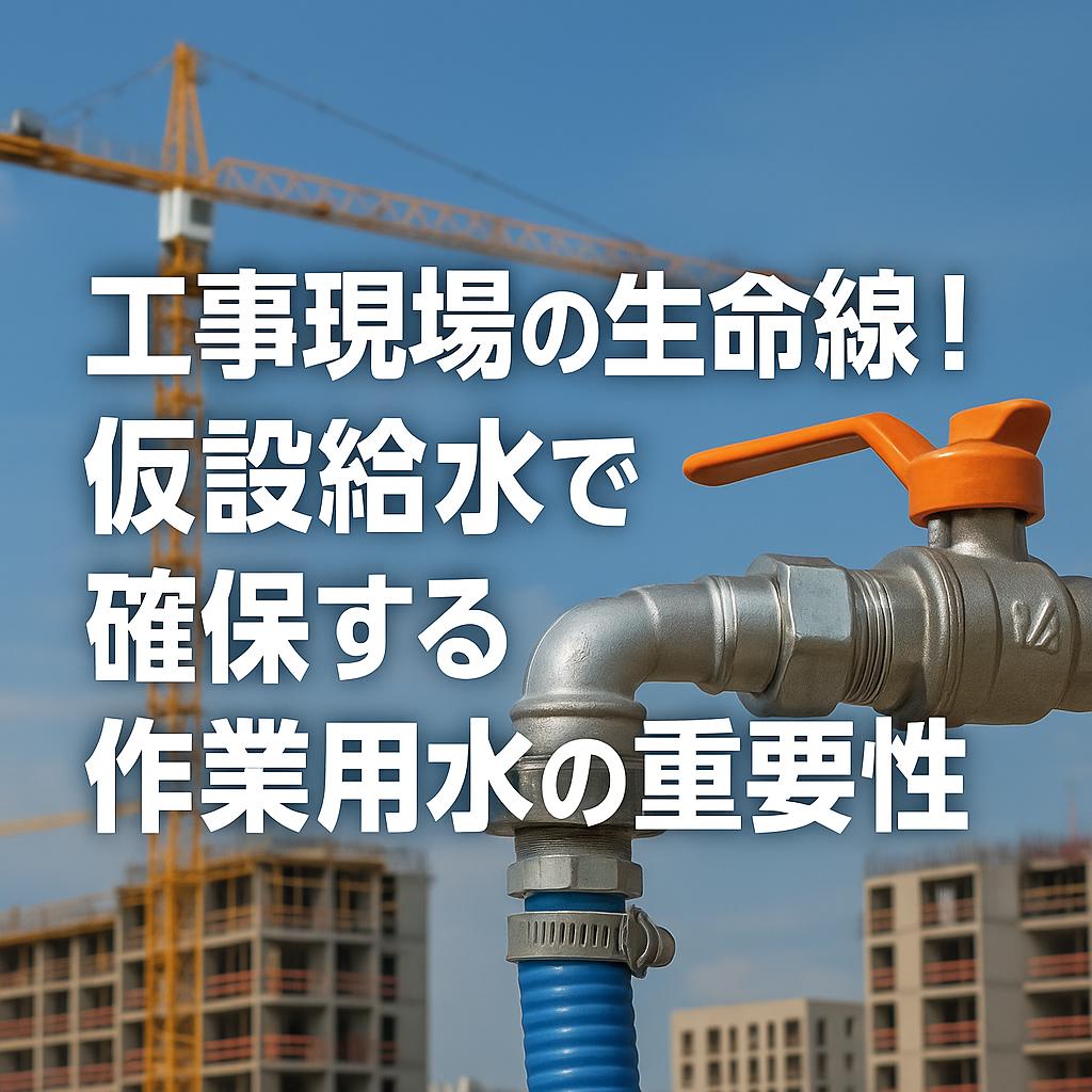 工事現場の生命線！仮設給水で確保する作業用水の重要性