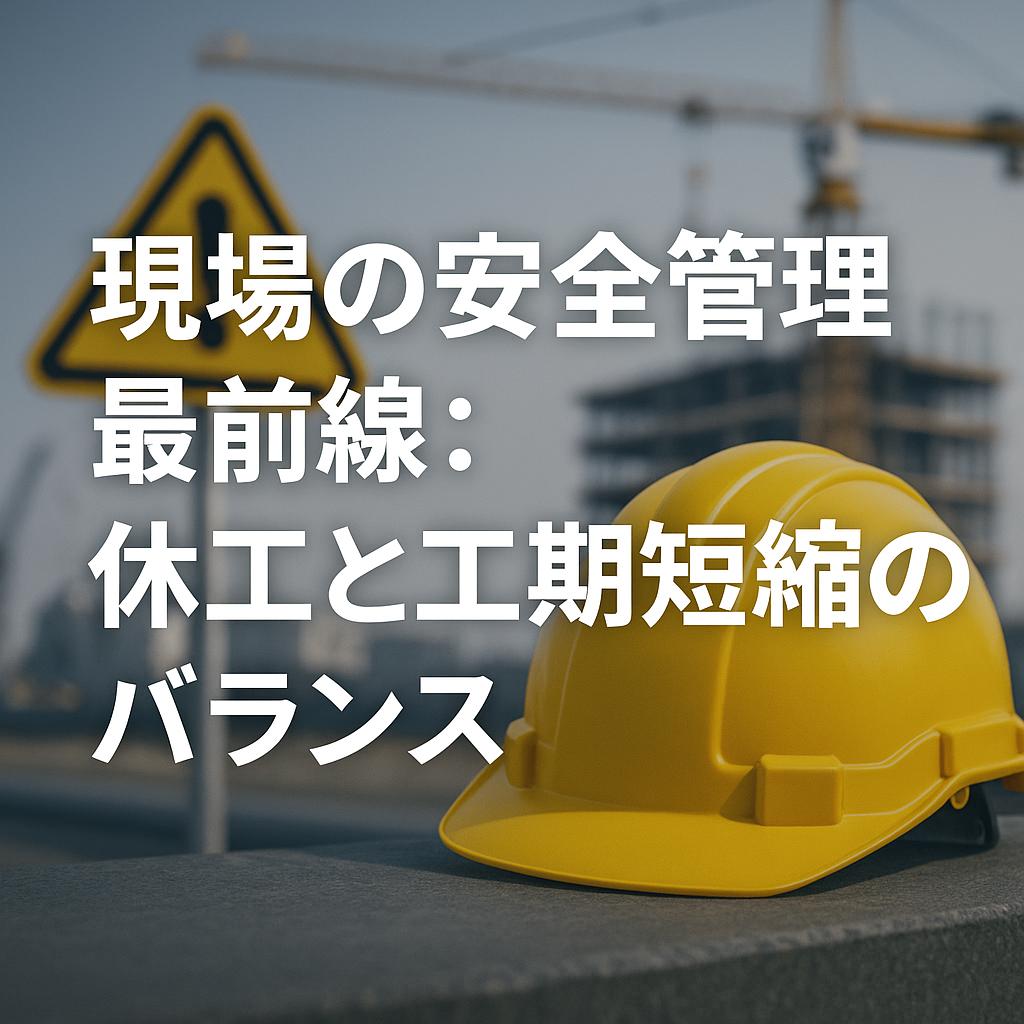 現場の安全管理最前線：休工と工期短縮のバランス