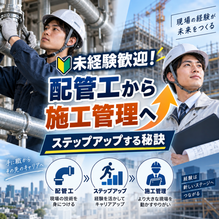 未経験歓迎！配管工から施工管理へステップアップする秘訣