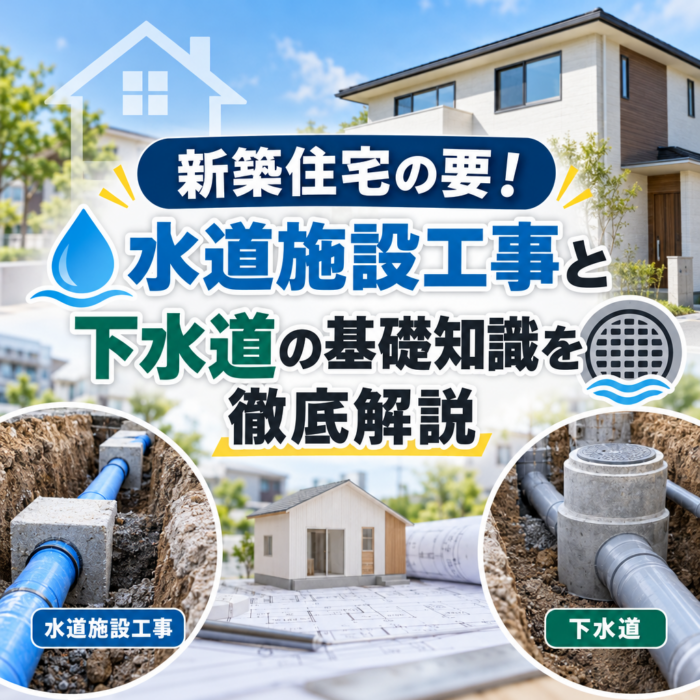 新築住宅の要！水道施設工事と下水道の基礎知識を徹底解説